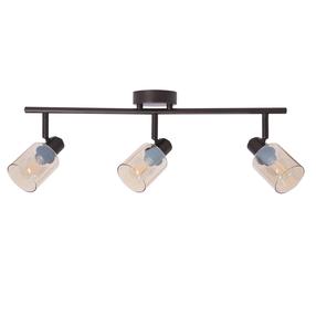 Valgusti lagi Candellux Lighting Agra Brown, E14, 3 x 40 W, läbipaistev v./merevaigu-kollane v. / must v.