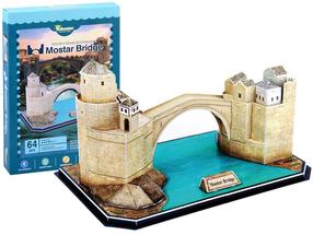 3D пазл Mostar Bridge, 41 см x 24.5 см, 64 шт., многоцветный