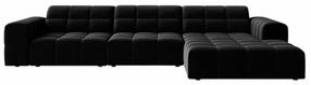 Kampinė sofa Cosmopolitan Design Chicago Venus 2923, juoda sp., dešininė, 167 x 294 cm x 78 cm
