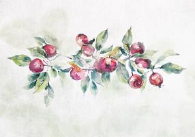 Fototapetas Artgeist Apple Branch - Landscape With A Plant And Red Apples On A White Background, 315 cm x 450 cm