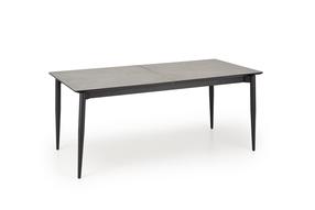 Valgomojo stalas išskleidžiamas Charles, juoda sp./pilka sp., 180 - 260 cm x 90 cm x 76 cm