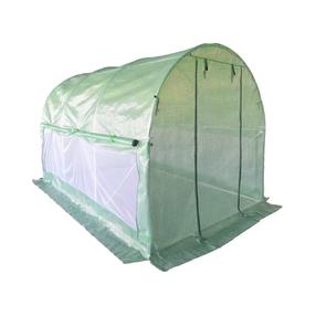 Arkveida siltumnīca ar ventilācijas atverēm 6 m², politelēns, 3 x 2 m, zaļa krās.