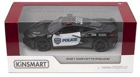  Mängu politseiauto Kinsmart 2021 Corvette (Police) KT5432P, 1:36, valge v./must v.