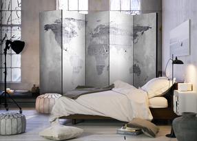 Širma Artgeist Concrete Map Paravent666, įvairių spalvų, 225 cm x 172 cm