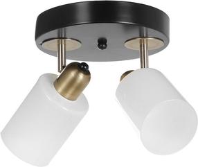 Lampa griesti Opviq Nomi 2 534LUN3761, E27, 2 x 60 W, balta krās. / melna krās.