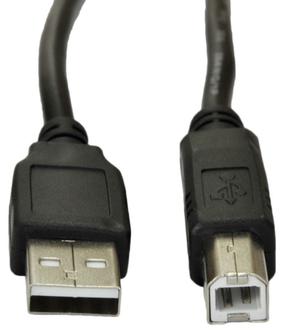 Vads Akyga USB 2.0 A male, USB 2.0 B male, 3 m, melna krās.