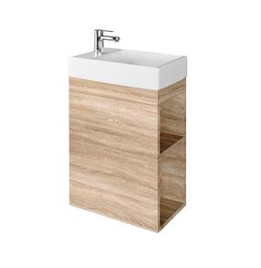 Vonios spintelė su praustuvu Domoletti, ąžuolo, 22 cm x 40.5 cm x 64 cm