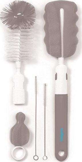 Pudeļu birste BabyOno Bottle & Teat Brush Set, 0 mēn., brūna krās.