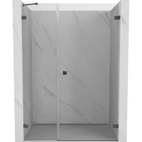 Dušo durys Mexen Lunar-B, 150 cm x 200 cm, skaidri sp./pilka sp./grūdintas