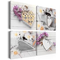 Reprodukcija Artgeist Hearts and flowers KR33, 40 cm x 40 cm