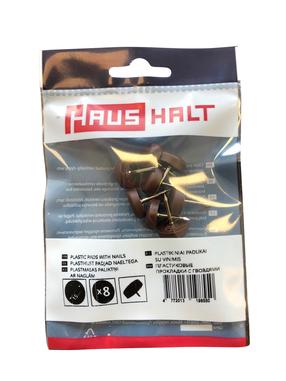 Baldų padukas Haushalt, ruda, 1.5 cm, 8 vnt.