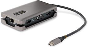 Adapteris StarTech USB-C Multiport Adapter DKT31CVHPD3 USB-C Male (vyriška), 2xUSB 3.2/USB-C 3.2/HDMI/VGA/RJ-45/USB-C PD Female (moteriška), 0.3 m, pilka sp.