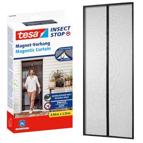 Магнитная дверная шторка против насекомых Tesa Insect Stop Magnetic curtain, черный цв., 210 см x 90 см