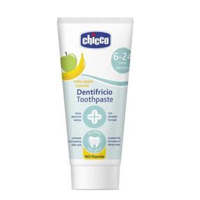 Зубная паста Chicco Paste Dental Fluoride Free, банановый вкус/яблочный вкус, 50 мл