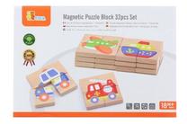 Magnetinė dėlionė Viga Toys Vehicles, įvairių spalvų, 32 vnt.