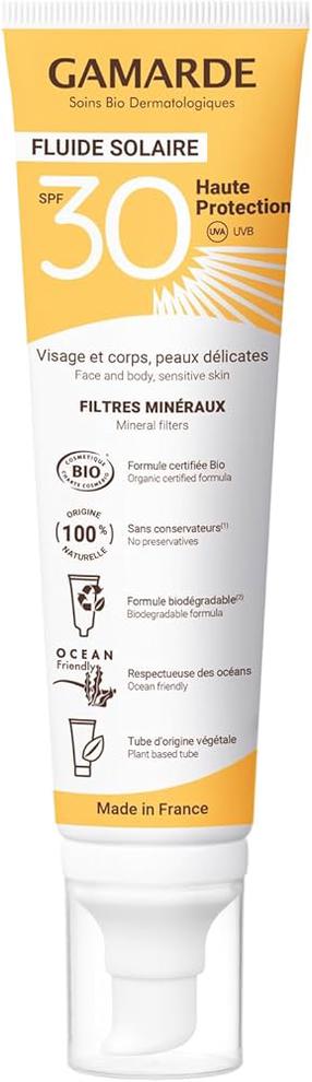 Priemonė įdegio priežiūrai kūnui/veidui Gamarde SPF30, 100 ml