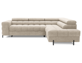Kampinė sofa - lova Ferucce, šviesiai smėlinė, dešininė, 200 x 276 cm x 93 cm