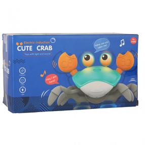 Interaktyvus žaislas krabas Cute, 24 cm, žalia sp.