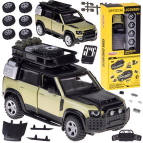 Rotaļlieta automašīna MSZ Land Rover Defender 110, 1:43, zaļa krās.