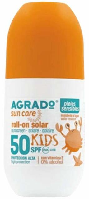 Средство для ухода за загаром для тела/для лица Agrado Kids Care Roll-On SPF50, 50 мл