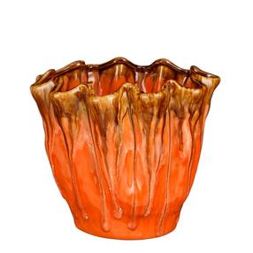 Цветочный горшок Mica Aleta 1195648, керамика, Ø 23 см, oранжевый цв.