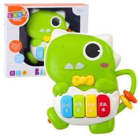 Игрушечное пианино, динозавр Lean Toys Baby Animal, 14.5 см, зеленый цв.