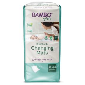 Одноразовый пеленальный коврик Bambo Nature Breathable, 60 см x 60 см, 80 шт.