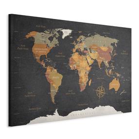 Reprodukcija Artgeist World Map: Secrets of the Earth N5873-DKXPWD, 120 cm x 80 cm