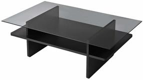 Kavos staliukas Kalune Design Saga, juoda sp./pilka sp., 65 cm x 105 cm x 35 cm