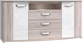 Komoda Forte RVLK231B-T30, balta sp./rusva sp.