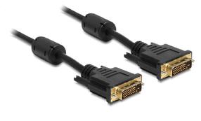 Кабель Delock Cable DVI DVI 24+1 male, DVI 24+1 male, 2 м, черный цв.
