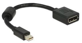 Adapteris Delock Displayport-mini to Displayport Mini DisplayPort, Display port female, 0.15 m, juoda sp.