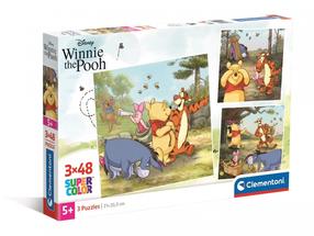 Dėlionė 3in1 Clementoni Winnie The Pooh 25063, 20.5 cm x 21 cm, 144 vnt., įvairių spalvų