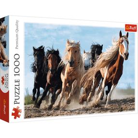 Пазл Trefl Galloping horses 10446, 40 см x 27 см, 1000 шт., многоцветный