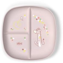 Lėkštutė Chicco Portioned, 1 m., plastikas, rožinė sp.