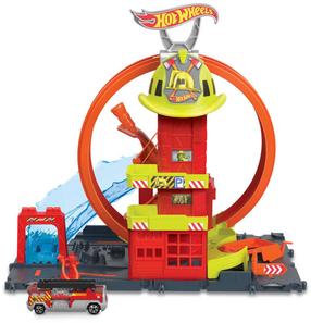 Autorada Mattel Hot Wheels Super Loop Fire Station HKX41, mitmevärviline