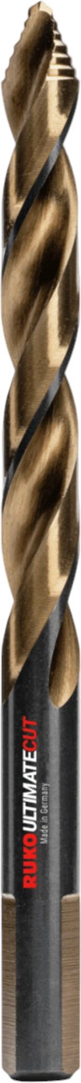 Metāla urbis, spirālveida Ruko Ultimatecut DIN 338 Typ Flowstep 259100E, koks/tērauds/nerūsējošais tērauds, hsse-co5, tri-flat, 10 mm x 13.3 cm