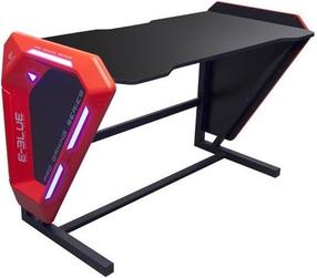 Kompiuterinių žaidimų stalas E-Blue EGT002BK, 125 cm x 80.8 cm, 62 cm, juoda sp./raudona sp.