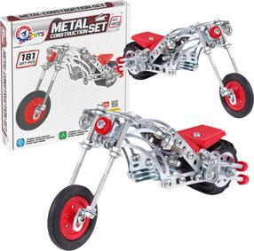 Конструктор Technok Metal Motorbike 4807, 181 шт., серебристый цв./красный цв.