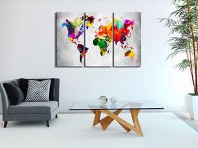 Reprodukcija Artgeist Artistic World - Triptych N6346-DKPWD, 90 cm x 60 cm