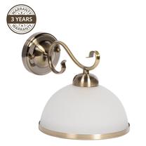Šviestuvas sieninis Domoletti Estera MB90746C/1, E27, 1 x 60 W, balta sp. / aukso sp.