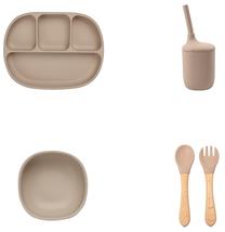 Indų komplektas Markland 5in1, 6+ mėn., silikonas, smėlio ruda sp.
