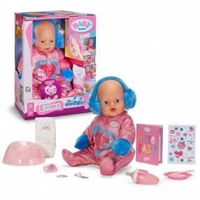 Кукла - новорожденная с аксессуарами Zapf Creation Baby born Emma In Wintersuit 838907, 43 см, синий цв.