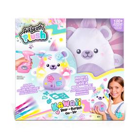 Pliušinio gyvūnėlio dekoravimo rinkinys Canal Toys Airbrush Plush Kawaii Bear, balta sp.