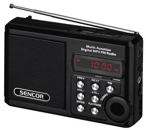 Radio uztvērējs Sencor SRD 215, melna krās.