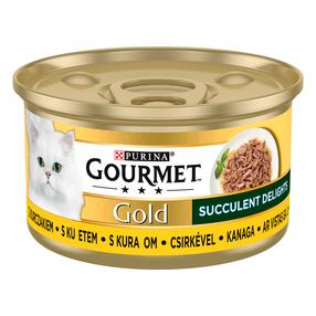 Šlapias kačių maistas Gourmet Gold, vištiena, 0.085 kg