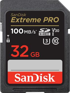 Atminties kortelė SanDisk Extreme Pro, 32 GB, 100 Mb/s - 90 Mb/s