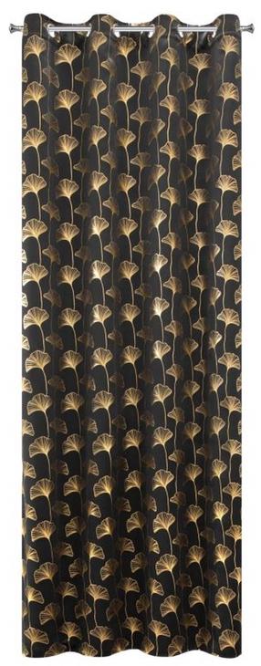 Naktinė užuolaida ZKIO-01, aukso sp./juoda sp., 135 cm x 250 cm