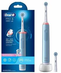 Elektrinis dantų šepetėlis Braun Pro 3 3000 Sensitive Clean, balta sp./žydra sp.