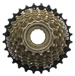 Блок задней звезды Shimano MF-TZ500 7-speed, алюминий/cталь, золотой цв./черный цв.